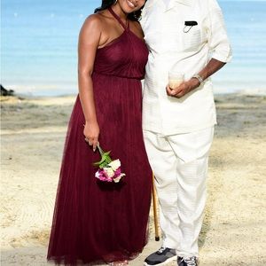 Burgundy Bridesmaid Dress - Davids Bridal - Size 10